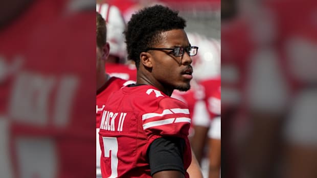 Wisconsin cornerback Michael Mack (7) is shown before their game Saturday, September 2, 2023 at Camp Randall Stadium in Madison, Wis. Wisconsin beat Buffalo 38-17.Mark Hoffman/Milwaukee Journal Sentinel